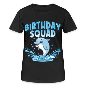 Birthday Squad Beach Summer Cruise Dolphin - Women's Breathable T-Shirt - black - Front - AI Model Female 172 light (172cm)