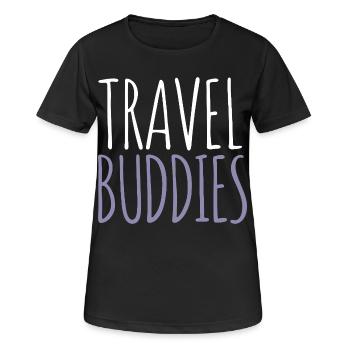 Travelling companion - Women's Breathable T-Shirt - black - Front - AI Model Female 172 light (172cm)