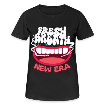 Nichtraucher Ex Raucher Fresh Breath - Frauen T-Shirt atmungsaktiv - Schwarz - Vorne - AI Model Female 172 light (172cm)