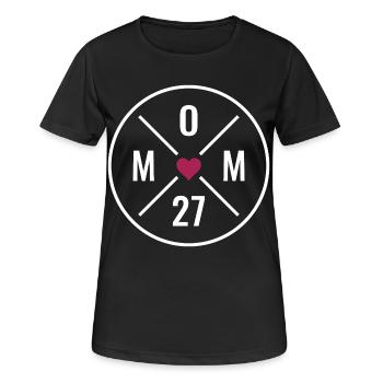 Mama 2027 Herz - Frauen T-Shirt atmungsaktiv - Schwarz - Vorne - AI Model Female 172 light (172cm)
