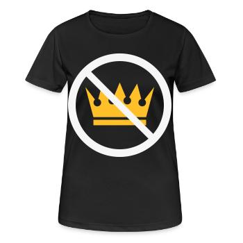 Pas de rois ! (Panneau de protestation / NEG 2C) - T-shirt respirant Femme - noir - Devant - AI Model Female 172 light (172cm)