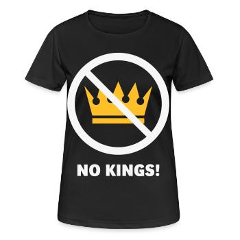 Pas de rois ! (Projet de protestation / NEG 2C) - T-shirt respirant Femme - noir - Devant - AI Model Female 172 light (172cm)