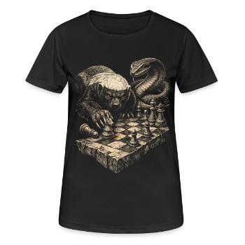 Billard à 8-Balls, billard et bière, c’est pour ça que je suis là - T-shirt respirant Femme - noir - Devant - AI Model Female 172 light (172cm)
