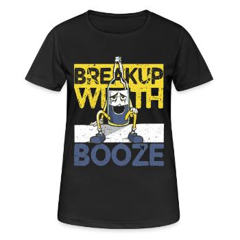 Rupture d’abstinence antialcoolique avec l’alcool - T-shirt respirant Femme - noir - Devant - AI Model Female 172 light (172cm)
