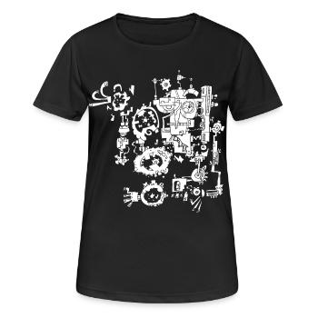 rusty machine - Women's Breathable T-Shirt - black - Front - AI Model Female 172 light (172cm)