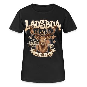 Kids Lausbua Shirt Traditional Costume Men's Traditional Shirt - Women's Breathable T-Shirt - black - Front - AI Model Female 172 light (172cm)
