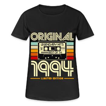 Original 1994 Hits Légendaires - T-shirt respirant Femme - noir - Devant - AI Model Female 172 light (172cm)