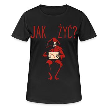 Jak Żyć Polish Meme Existential Jester - Women's Breathable T-Shirt - black - Front - AI Model Female 172 light (172cm)