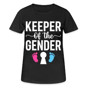 Gardienne du design des empreintes de genre - T-shirt respirant Femme - noir - Devant - AI Model Female 172 light (172cm)