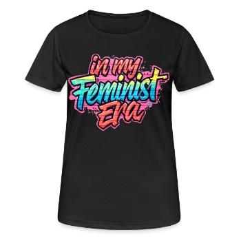 À mon époque féministe - T-shirt respirant Femme - noir - Devant - AI Model Female 172 light (172cm)