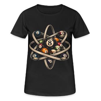 8-Ball Billard Physik - Frauen T-Shirt atmungsaktiv - Schwarz - Vorne - AI Model Female 172 light (172cm)