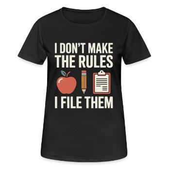 Schulsekretariat Schule Büro Organisation Team - Frauen T-Shirt atmungsaktiv - Schwarz - Vorne - AI Model Female 172 light (172cm)