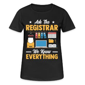 School Secretary School Office Secretariat School - Women's Breathable T-Shirt - black - Front - AI Model Female 172 light (172cm)