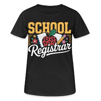 School Secretariat School Administration Office Organisation - Women's Breathable T-Shirt - black - Front - AI Model Female 172 light (172cm)