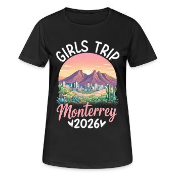 Voyage des filles de Monterrey 2027 - T-shirt respirant Femme - noir - Devant - AI Model Female 172 light (172cm)
