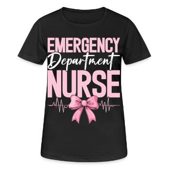Infirmière des urgences Infirmière et Intervenante de santé - T-shirt respirant Femme - noir - Devant - AI Model Female 172 light (172cm)