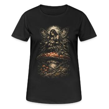 Gothique de fées du noyau des fées - T-shirt respirant Femme - noir - Devant - AI Model Female 172 light (172cm)