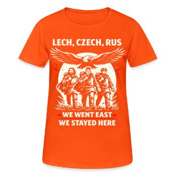 Lech Czech Rus Slavic Origins Legend - Women's Breathable T-Shirt - neon orange - Front - AI Model Female 172 dark (172cm)