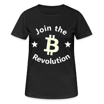 Cercle de la révolte Bitcoin - T-shirt respirant Femme - noir - Devant - AI Model Female 172 light (172cm)
