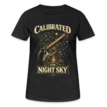 Astronome en astronomie calibré pour le ciel nocturne - T-shirt respirant Femme - noir - Devant - AI Model Female 172 light (172cm)