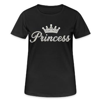 Princesse Princesse Héritière Pédagogique - T-shirt respirant Femme - noir - Devant - AI Model Female 172 light (172cm)