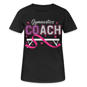 Gymnastics Trainer Coach Gymnastics - Women's Breathable T-Shirt - black - Front - AI Model Female 172 light (172cm)