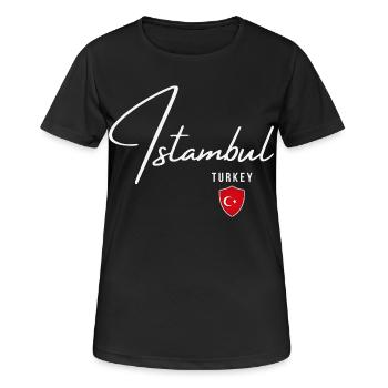 Istanbul Turquie, design élégant Istanbul - T-shirt respirant Femme - noir - Devant - AI Model Female 172 light (172cm)