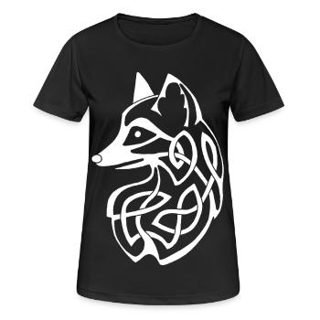 White Celtic Fox - Women's Breathable T-Shirt - black - Front - AI Model Female 172 light (172cm)