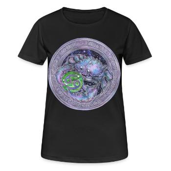 Zodiac Sign Sternzeichen Krebs Cancer Geschenk - Frauen T-Shirt atmungsaktiv - Schwarz - Vorne - AI Model Female 172 light (172cm)