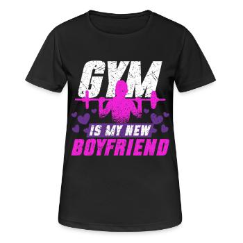 Biceps Bicep Training Gym Is My New Boyfriend - Women's Breathable T-Shirt - black - Front - AI Model Female 172 light (172cm)