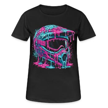 Motocross, pilote de motocross, motocross, motocross - T-shirt respirant Femme - noir - Devant - AI Model Female 172 light (172cm)