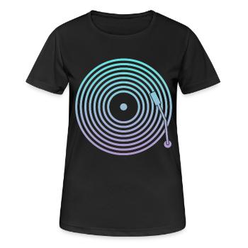 DJ Vinyl Music - Women's Breathable T-Shirt - black - Front - AI Model Female 172 light (172cm)