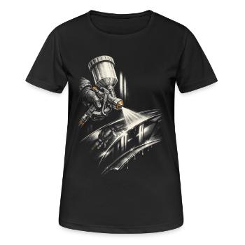 Vehicle Painter Car Painter Painter - Women's Breathable T-Shirt - black - Front - AI Model Female 172 light (172cm)