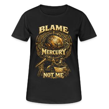 L’astronome astronomique blâme Mercure, pas moi - T-shirt respirant Femme - noir - Devant - AI Model Female 172 light (172cm)