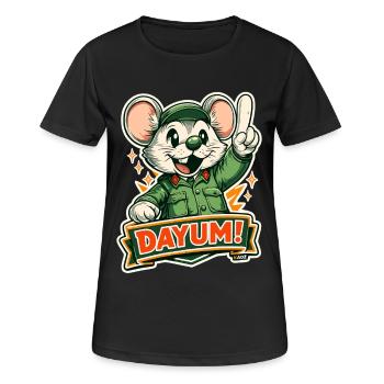 Dayum-Maus in grüner Uniform - Frauen T-Shirt atmungsaktiv - Schwarz - Vorne - AI Model Female 172 light (172cm)