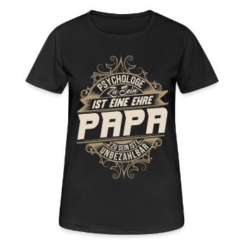  Psychologe Papa - Frauen T-Shirt atmungsaktiv - Schwarz - Vorne - AI Model Female 172 light (172cm)
