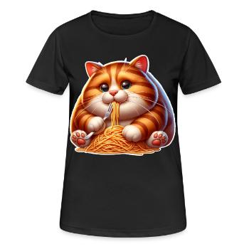 Cat Pasta - Women's Breathable T-Shirt - black - Front - AI Model Female 172 light (172cm)
