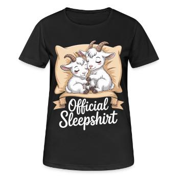 Chemise de nuit pour la nuit de chèvre - T-shirt respirant Femme - noir - Devant - AI Model Female 172 light (172cm)