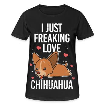 I Just Freaking Love Chihuahuas - Women's Breathable T-Shirt - black - Front - AI Model Female 172 light (172cm)