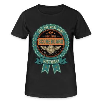 Tableau d’affichage du joueur drôle de pickleball - T-shirt respirant Femme - noir - Devant - AI Model Female 172 light (172cm)