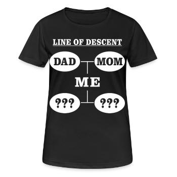 Ligne de descendance Maman Papa Moi Chemise - T-shirt respirant Femme - noir - Devant - AI Model Female 172 light (172cm)
