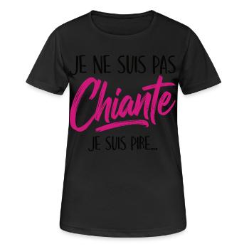 Humour Femme Chiante Râleuse Drôle - T-shirt respirant Femme - noir - Devant - AI Model Female 172 light (172cm)