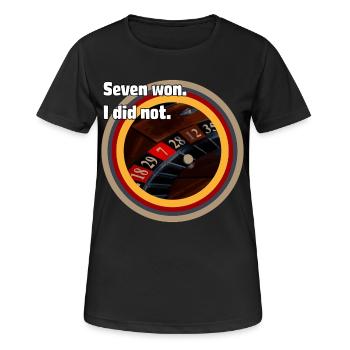 Roulette Fate: Seven Won, ich nicht - Frauen T-Shirt atmungsaktiv - Schwarz - Vorne - AI Model Female 172 light (172cm)