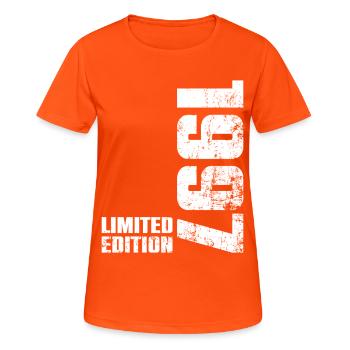 29 Year Old 1997 Man Woman Birthday Gift - Women's Breathable T-Shirt - neon orange - Front - AI Model Female 172 dark (172cm)