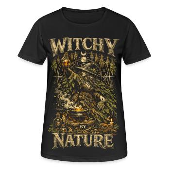 Kräutersammlerin Apothekerin Witchy By Nature - Frauen T-Shirt atmungsaktiv - Schwarz - Vorne - AI Model Female 172 light (172cm)