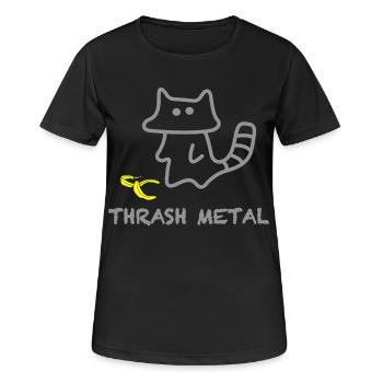 Katzengeist Banana Thrash Metal - Frauen T-Shirt atmungsaktiv - Schwarz - Vorne - AI Model Female 172 light (172cm)