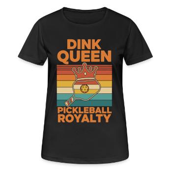 Pickleball Dink Reine de la royauté Joueur drôle Amour - T-shirt respirant Femme - noir - Devant - AI Model Female 172 light (172cm)