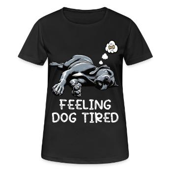 Se sentir fatigué Dogue Allemand Dogue Grand Dogue Chien - T-shirt respirant Femme - noir - Devant - AI Model Female 172 light (172cm)