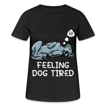 Se sentir fatigué Dogue Allemand Dogue Grand Dogue Chien - T-shirt respirant Femme - noir - Devant - AI Model Female 172 light (172cm)