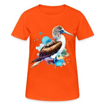 Blue-footed boobies motif - Women's Breathable T-Shirt - neon orange - Front - AI Model Female 172 dark (172cm)
